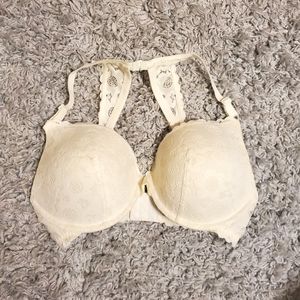 Aerie white lace pushup bra